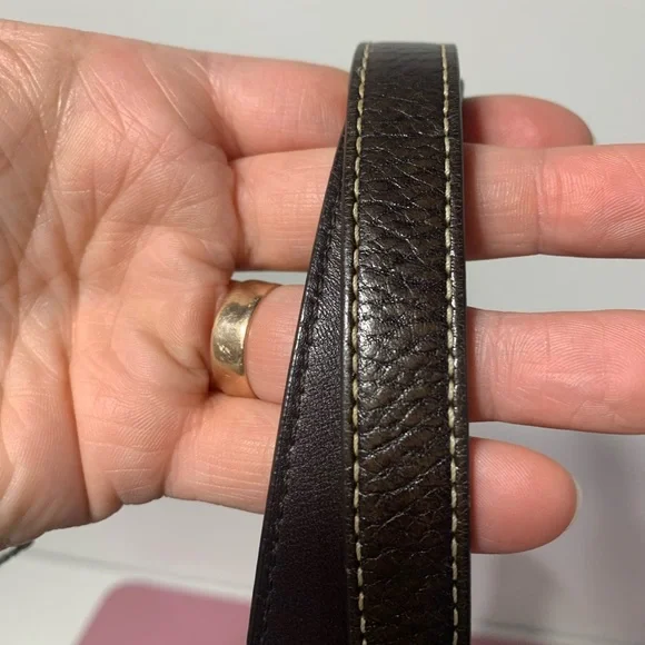 COACH Chocolate Signature Shoulder Bag Suede Logo Y2K F14000 - Picture 7 of 13